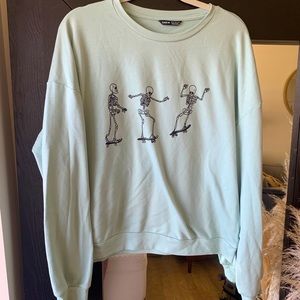 Skelton Light Blue Crewneck